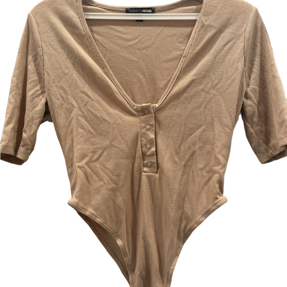 Beige Fashion Nova Bodysuit